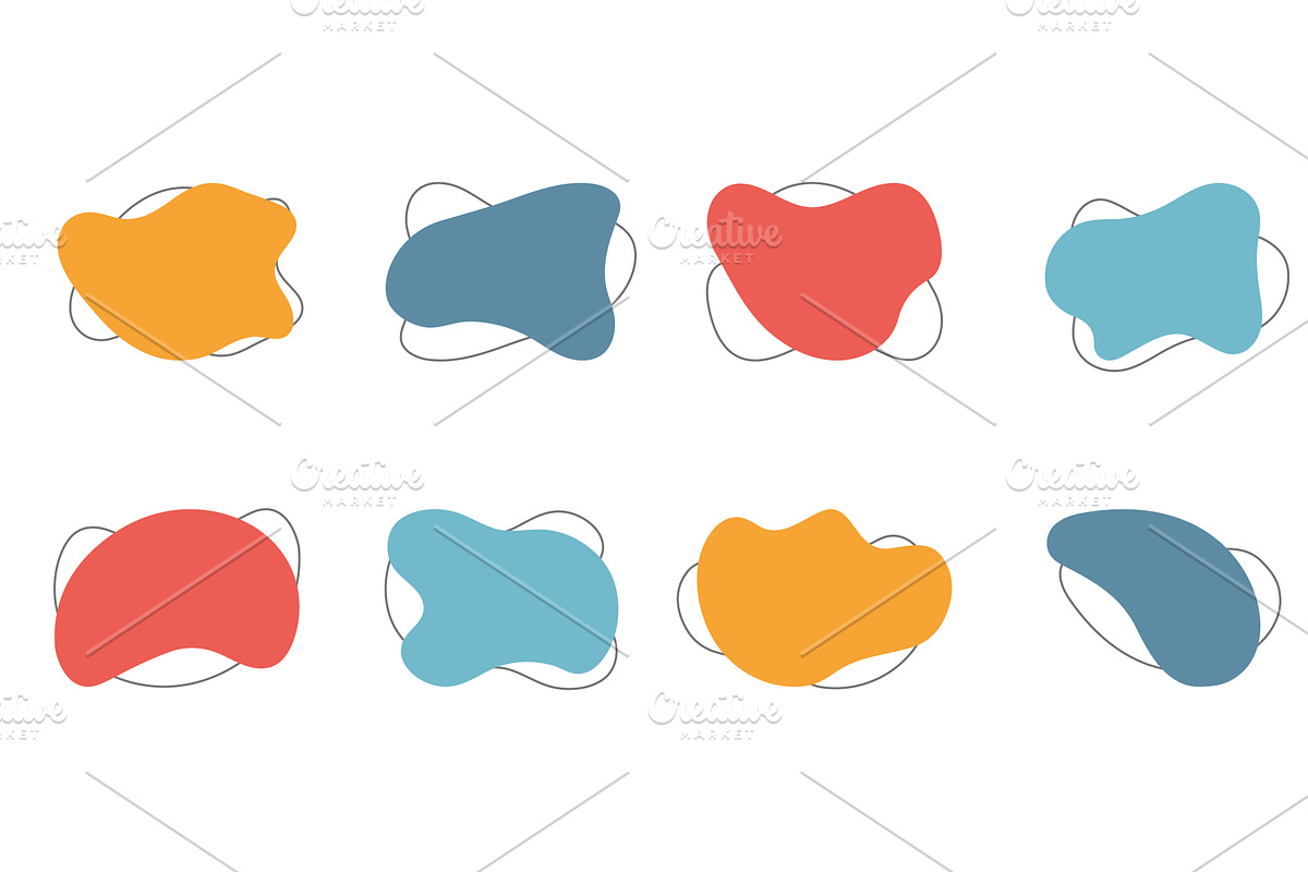 Organic Blob Set On White Background, an Illustration by Vector Creator