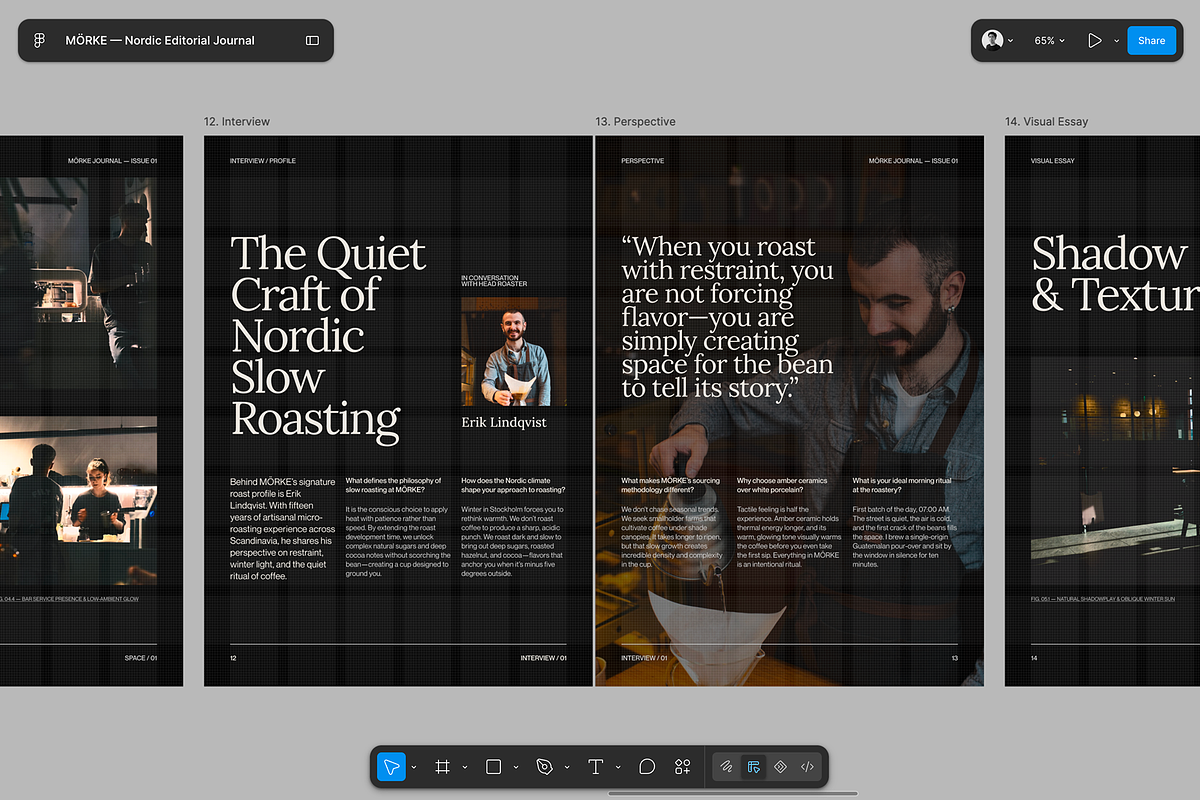 MÖRKE Cafe Editorial Magazine Canva, a Magazine Template by PaperSlides (Photo 12 of 13)