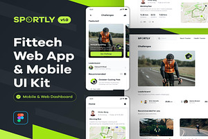 Sportly - Fittech Web App UI Kit, an UI Kit Template by Lumina_ui_ux202