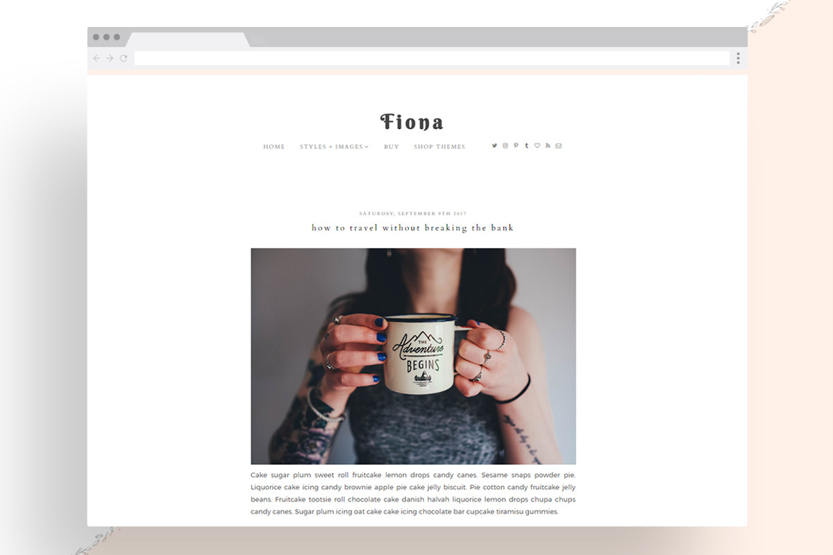 Fiona - Responsive WordPress, a WordPress Template by Anna Moore (Photo 1 of 3)