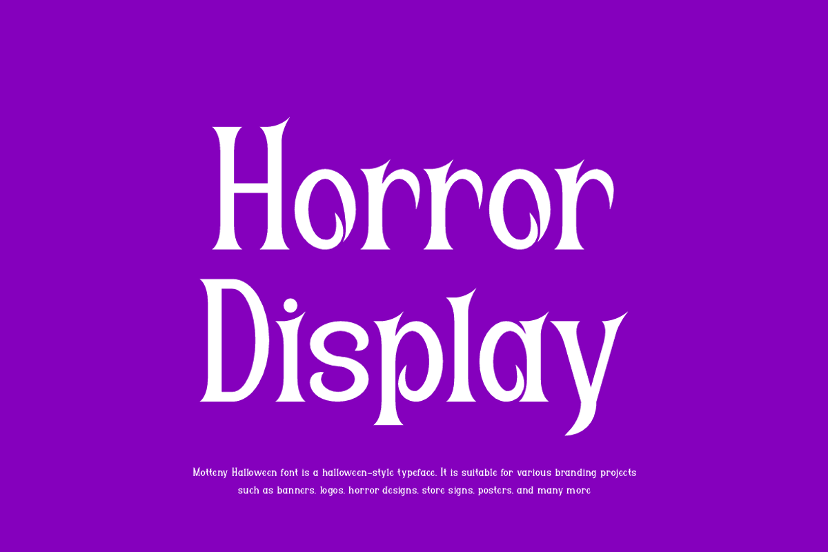 Motteny Halloween - Creepy Font, a Script Font by QR Design Studio (Photo 4 of 11)