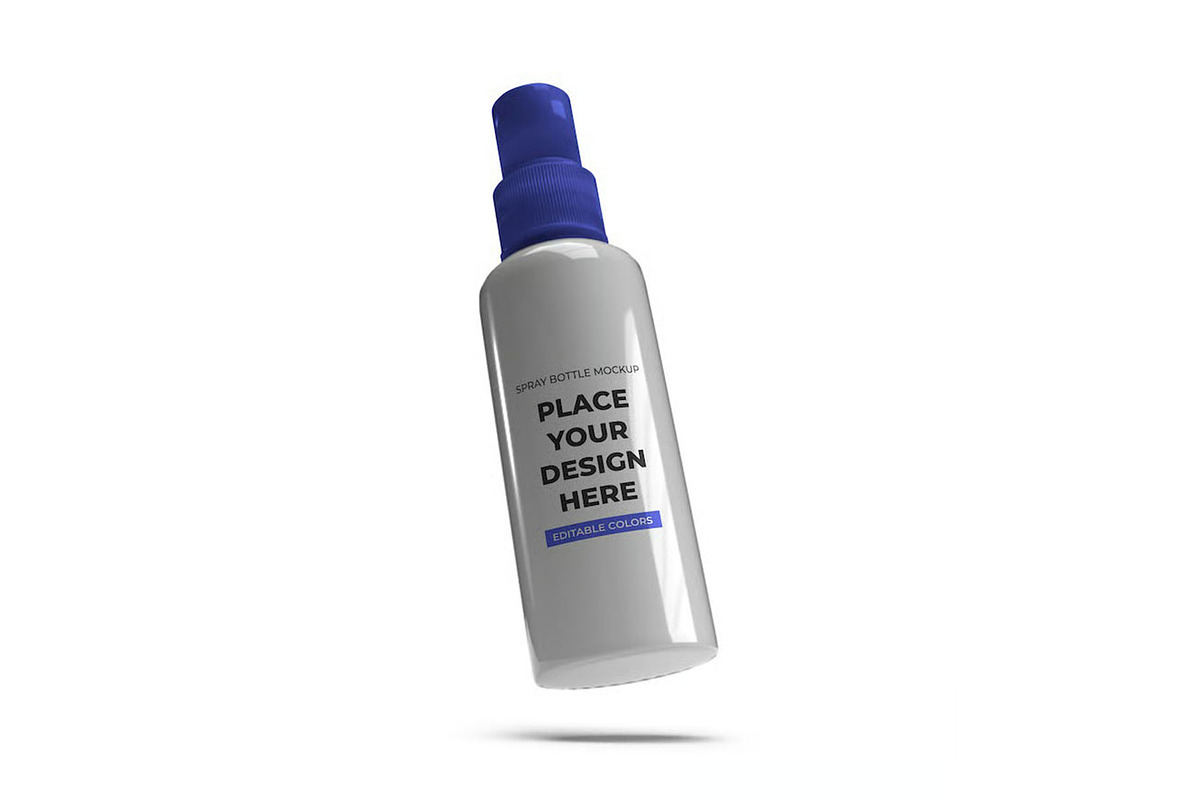 Pump Spray Bottle Mockup Template, a Packaging Mockup by DesignRushMarket (Photo 8 of 11)