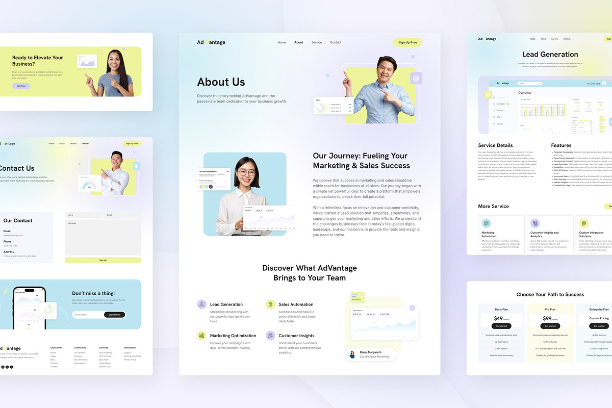 SaaS Website UI Figma Template, an UI Kit Template by peterdraw
