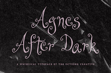 Agnes After Dark Curly Display Font