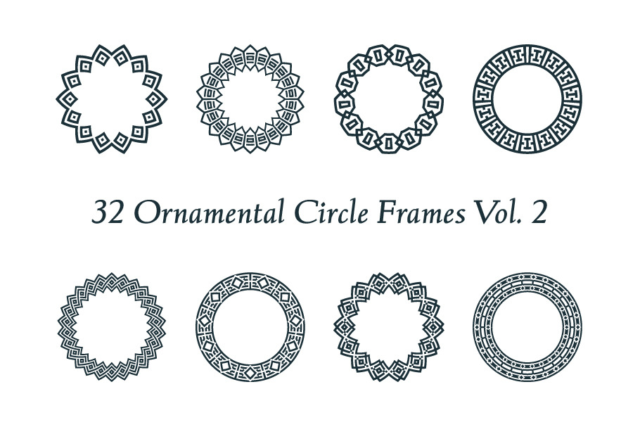 Ornamental Circle Frames Vol 2, a Decorative Illustration by Rasagama ...