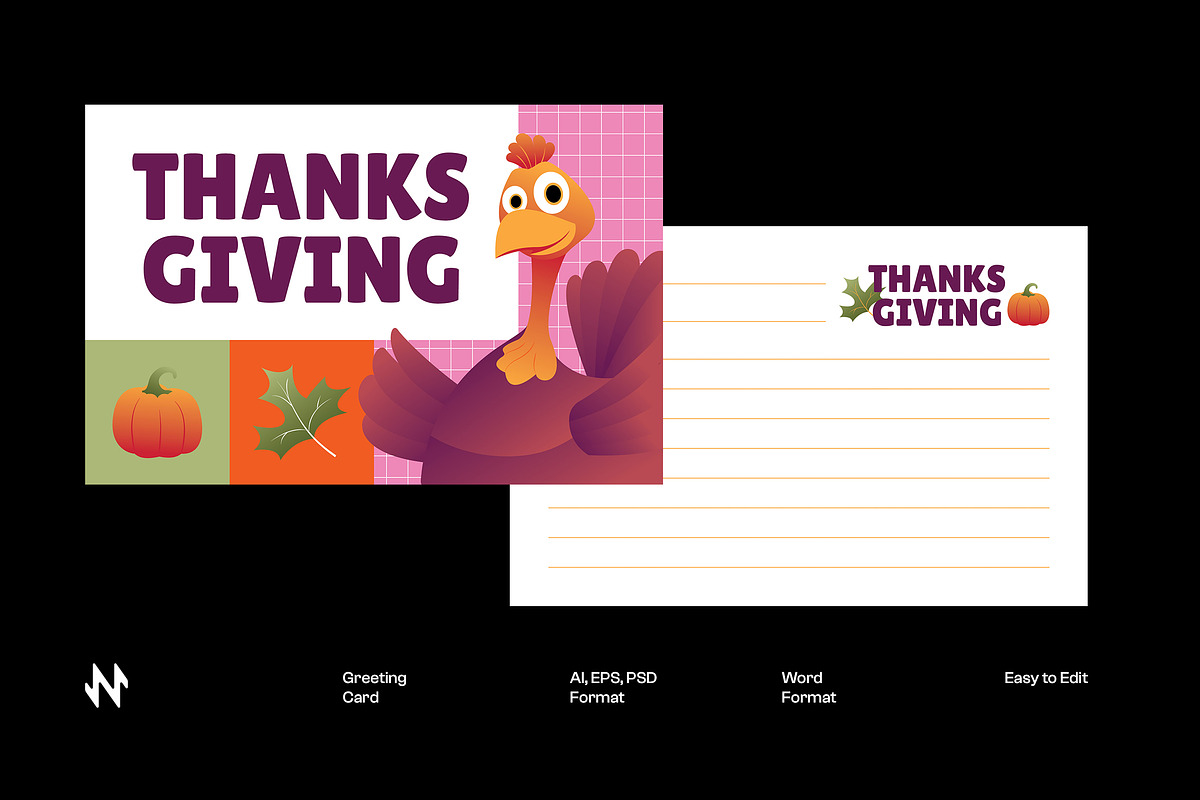 Thanksgiving Greeting Card, a Card Template by Neermana (Photo 1 of 4)
