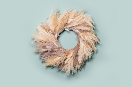 Wreath from Dried Pampas Grass, a Nature Photo by MAnuta