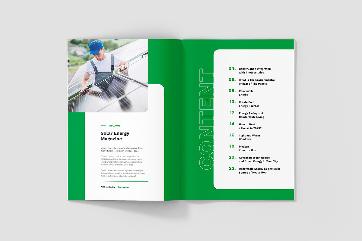 Solar Energy Magazine Canva Template, a Magazine Template by artbart (Photo 13 of 23)