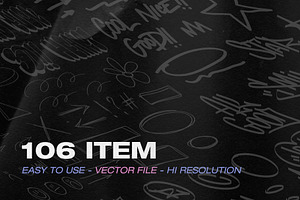 Graffiti Vector Pack - 106 Item