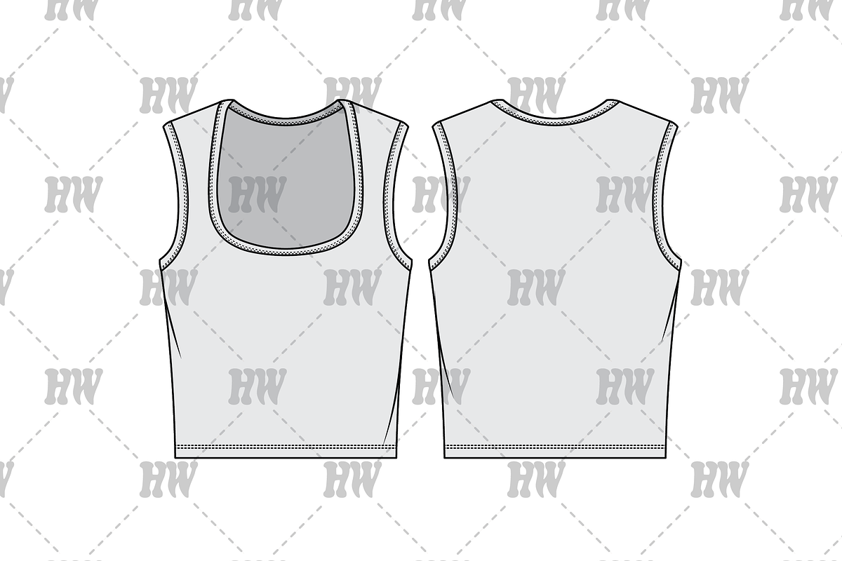 Tank Top Fashion Flat, a Shirt Mockup by haydenwentworth (Photo 1 of 3)