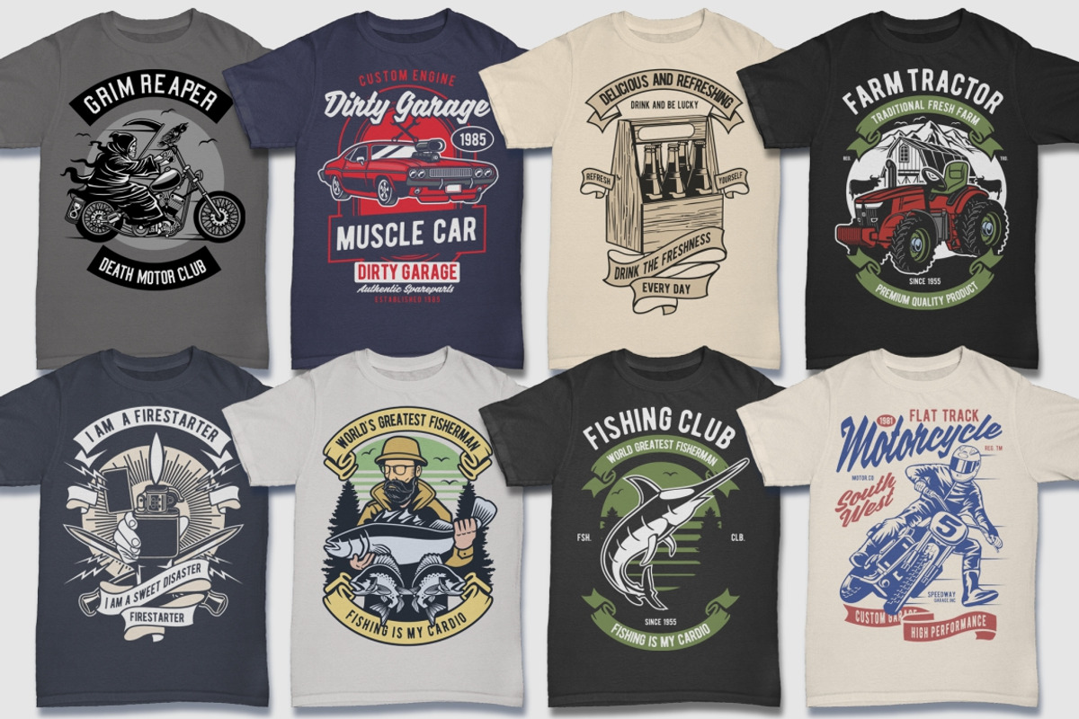100 Retro Tshirt Designs Bundle, an Education Illustration by roach_graphic (Photo 5 of 14)