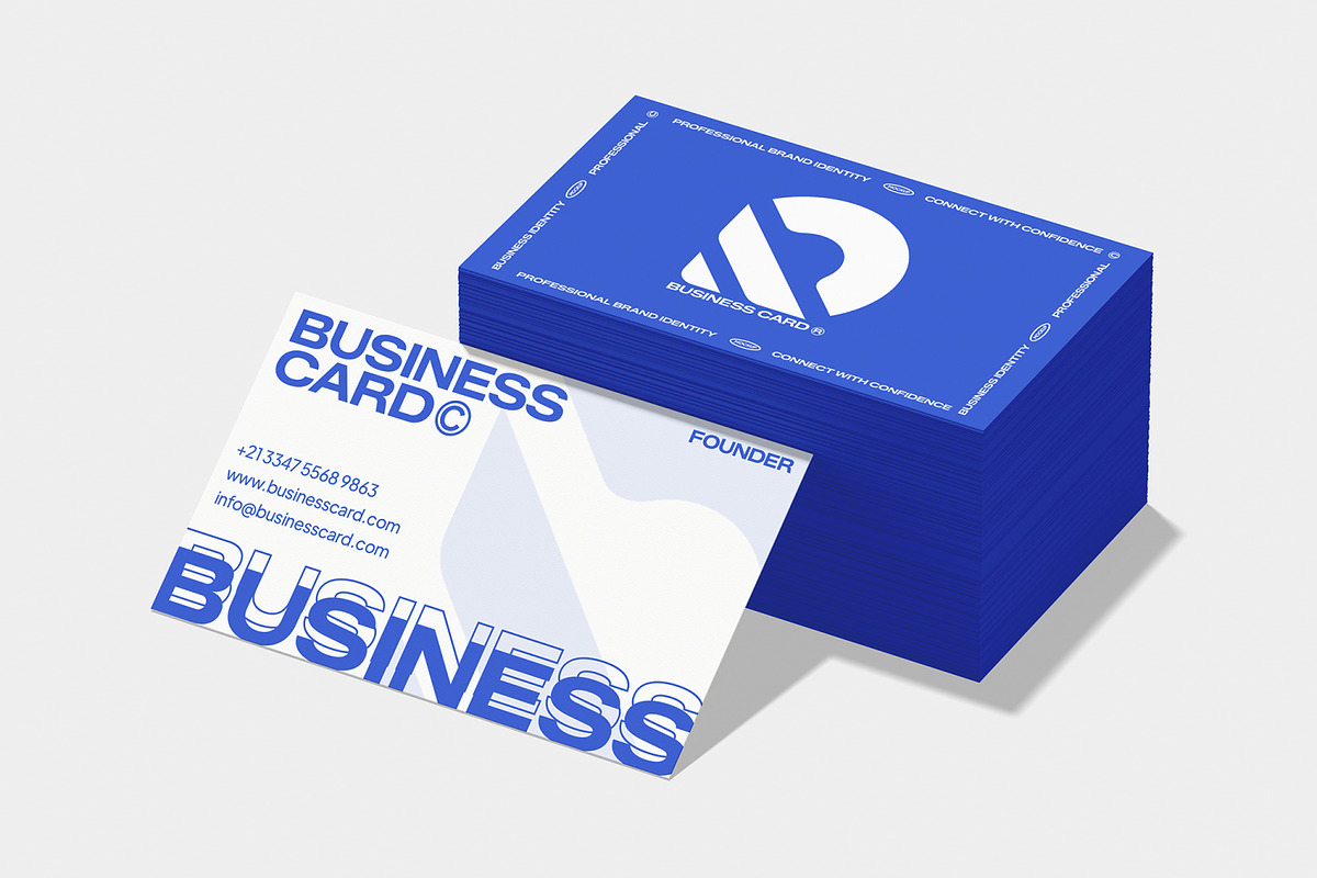 Stacked Business Card Mockup, a Merchandise Mockup by Unerispace (Photo 4 of 5)