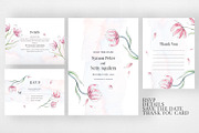 Pink Floral Sketch Wedding Suite, an Invitation Template by Azka Creative (Thumbnail 3 of 5)