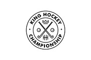 King Hockey Sport Emblem Badge Logo, a Branding & Logo Template by Buqancreative (Thumbnail 3 of 4)