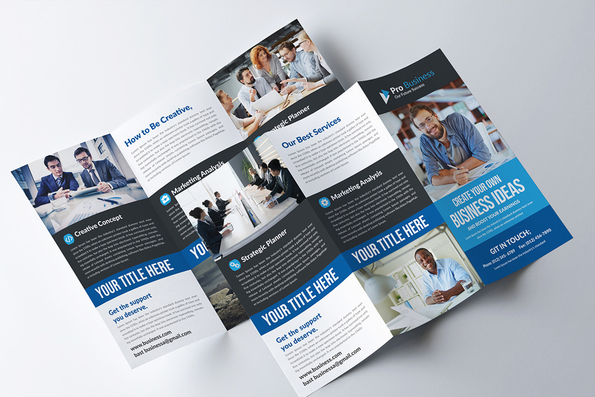 Insurance Agency Tri-Fold, a Brochure Template by AfzaalGraphics