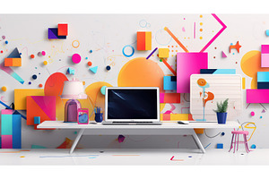digital graphic studio background ai, a Technology Photo by pikepicture