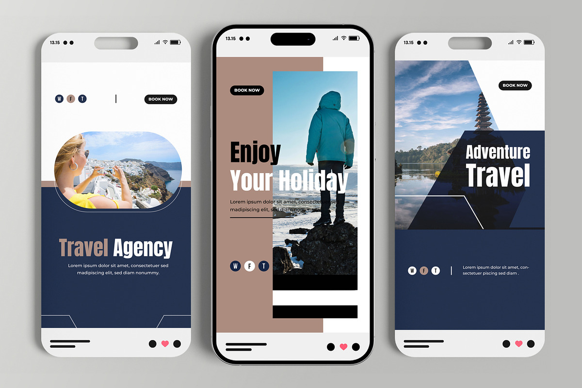 Travel Social Media Post Story, a Social Media Template by MightyDesign (Photo 3 of 6)