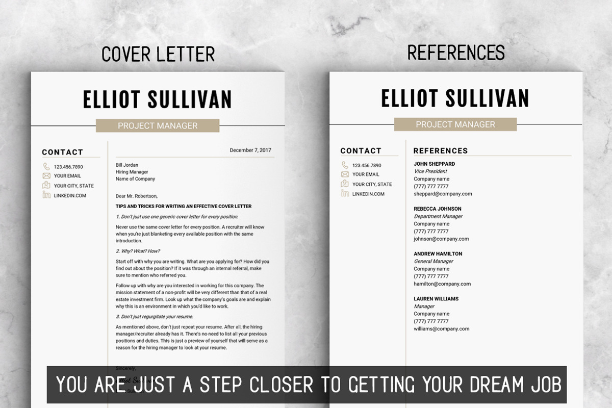 RESUME Design CV Template (MS Word), a Resume Template by LevelUpResume (Photo 5 of 5)