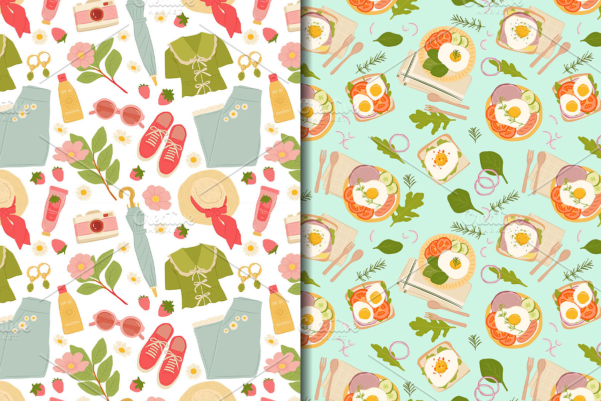 Summer Picnic Pattern Bundle, a Pattern Graphic by CreativeChristiana (Photo 5 of 9)
