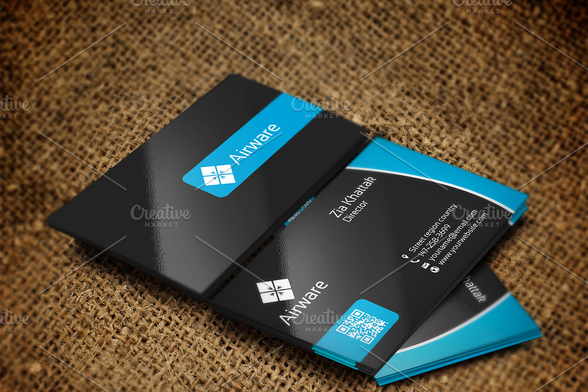 Airware Business Card, a Business Card Template by Zia Grfx (Photo 1 of 5)