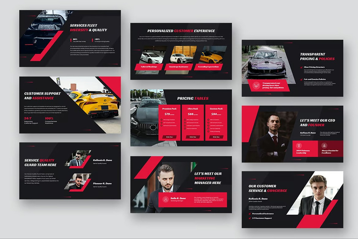 Luxury Car Rental Google Slides preview 6