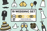 Wedding Set Outlined & Colored, an Icon by DeniseUytiepo (Thumbnail 1 of 5)