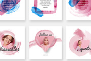 30 Watercolor Social Media Bundle, a Social Media Template by Filip Studio (Thumbnail 7 of 7)