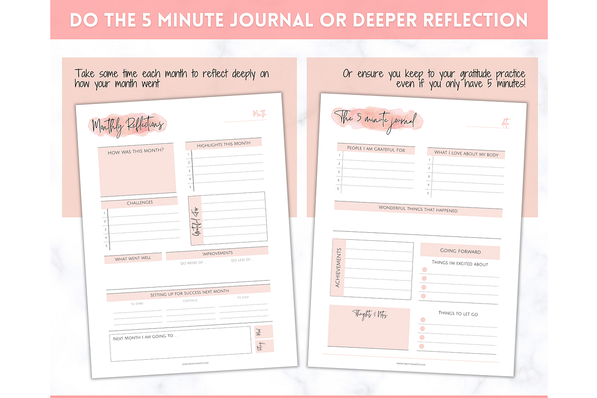 Printable Gratitude Journal BUNDLE, a Templates & Theme by Templatables (Photo 4 of 10)