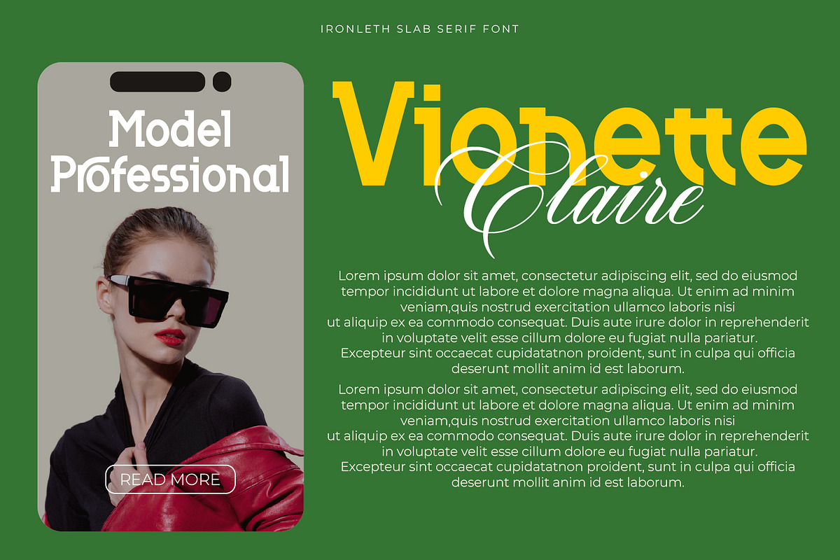 Ironleth - Slab Serif Typeface Font, a Slab Serif Font by Rishsketch (Photo 2 of 15)