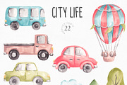 Cute City Life Clipart, an Illustration by YuliyaArtGarden (Thumbnail 2 of 9)