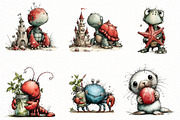 whimsical summer Animals Clipart, an Illustration by Designworld (Thumbnail 3 of 4)