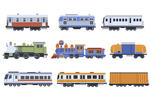 Trains elements, a Transportation Illustration by alexdndz