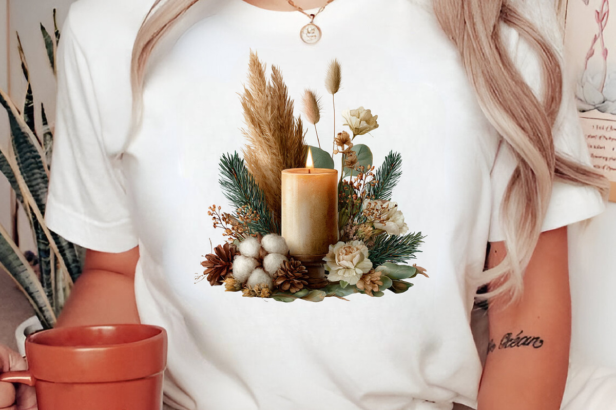 Watercolor Boho Christmas Clipart, a Seasonal Illustration by Black Bird Studio (Photo 4 of 7)