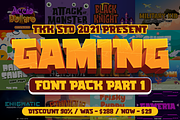 Gaming Font Bundle V1 - SALE, a Sans Serif Font by tokokoo (Thumbnail 1 of 25)