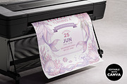 Mermaid Birthday Invitation, an Invitation Template by M9 Design (Thumbnail 3 of 5)
