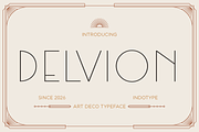 Delvion - Art Deco Typeface, a Sans Serif Font by Indotype Foundry (Thumbnail 1 of 10)