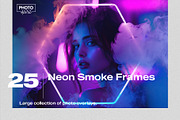 Neon Smoke Frames Effect Overlays, a Brushes & More by PhotoSpirit (Thumbnail 1 of 8)
