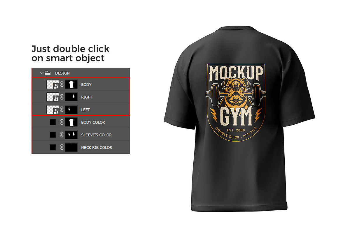 Oversized T-Shirt Mockup, a Shirt Mockup by Ram Studio LLC (Photo 8 of 12)