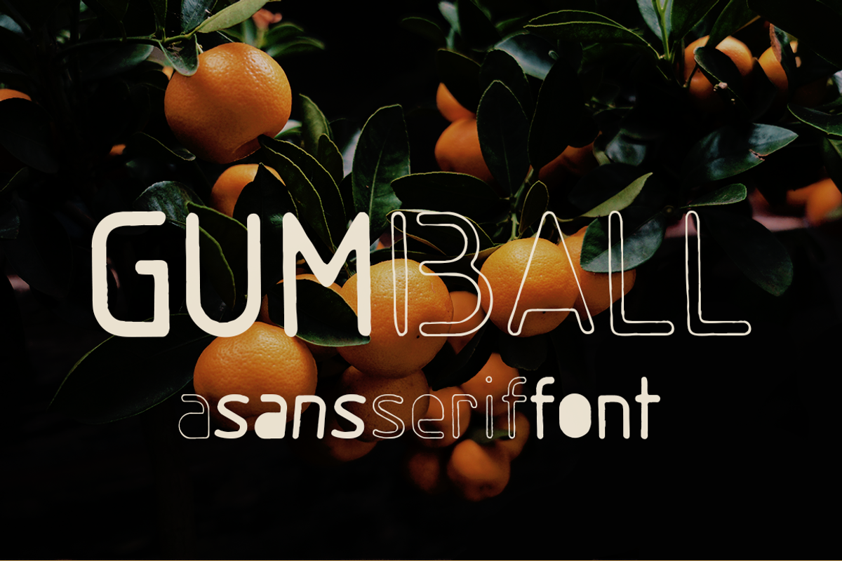 Gumball sans serif font, a Sans Serif Font by Ana's Fonts (Photo 1 of 7)
