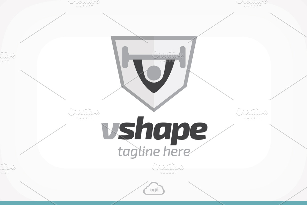 Vshape Gym Logo Template, a Branding & Logo Template by Logo Heaven (Photo 3 of 5)