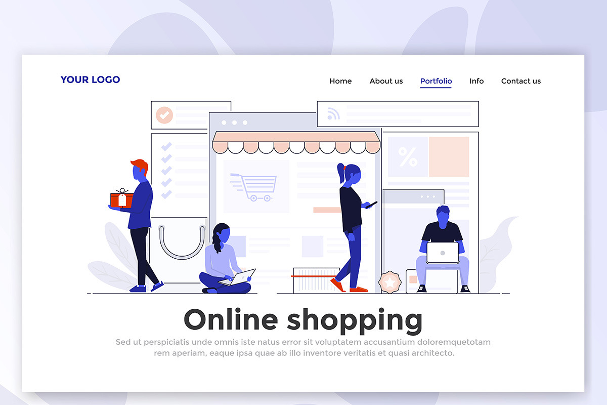 Flat Design Landing page templates, a Person Illustration by Creative Graphics (Photo 9 of 12)