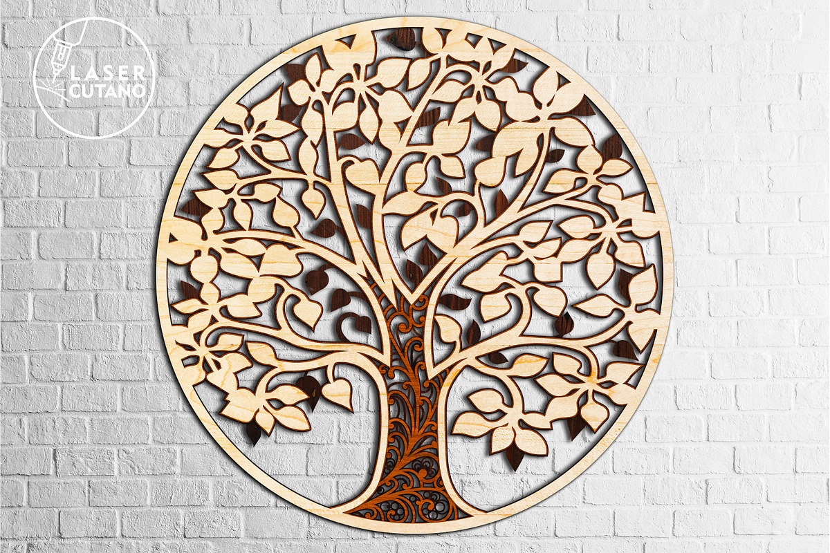 Tree Onelayer Template, Wall Decor, a Templates & Theme by LaserCutano (Photo 2 of 6)