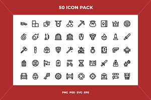 Videogame icons, an Outline Icon by Wencory