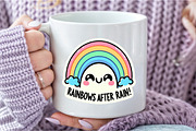 Funny,Rainbows After Rain Sticker PN, an Illustration by DreamCafeArt (Thumbnail 4 of 7)