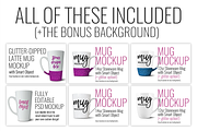 White Mug Bundle - Latte, 14oz, 12oz, a Product Mockup by SarahDesign (Thumbnail 2 of 7)