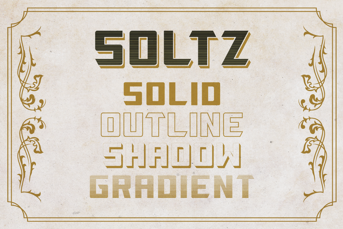 Soltz Vintage Layered Typeface preview 2