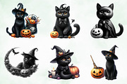 Cat Black Halloween Sublimation, an Illustration by Creative Art (Thumbnail 3 of 5)