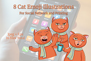 Cat Emoji Illustrations, an Animal Illustration by Milla_Zelenyuk_art (Thumbnail 1 of 3)