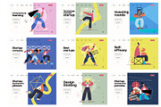Startups flat vector illustrations, a Templates & Theme by Grivina's shop (Thumbnail 28 of 45)