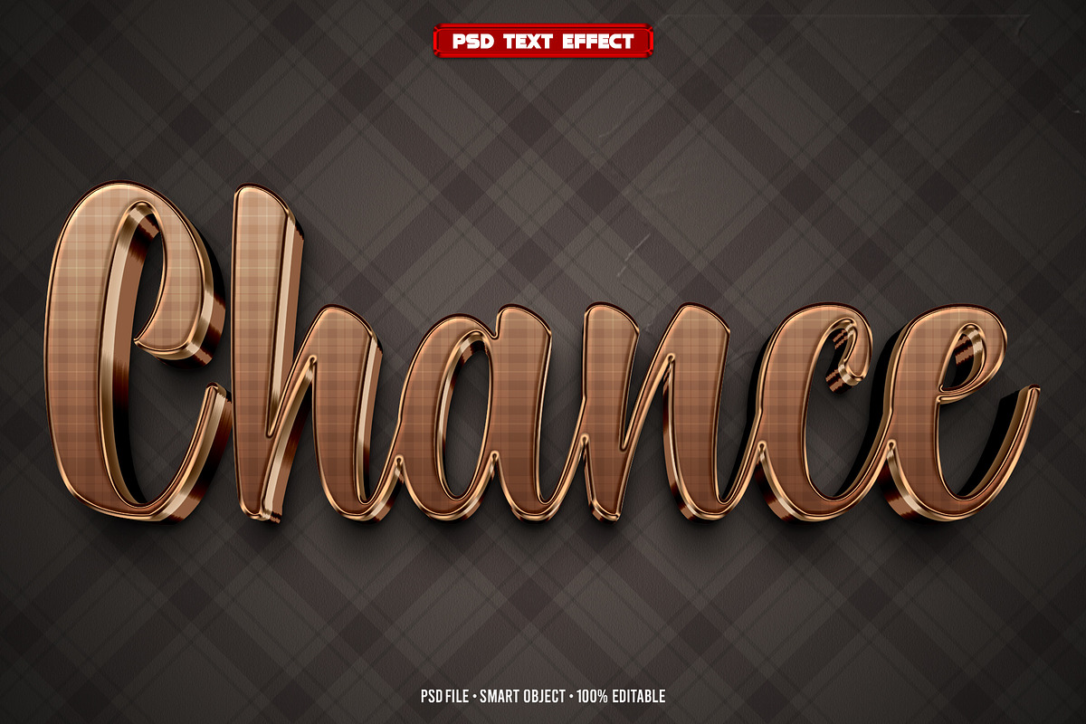 Chance 3D editable text effect, a Brushes & More by Hello Muh